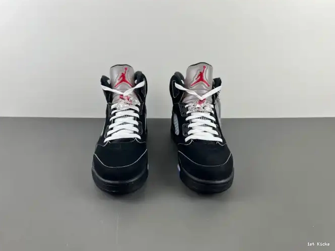 1st Kicks Shoes Jordan Air HF3975-001 5 Reimagined Metallic Black 0607